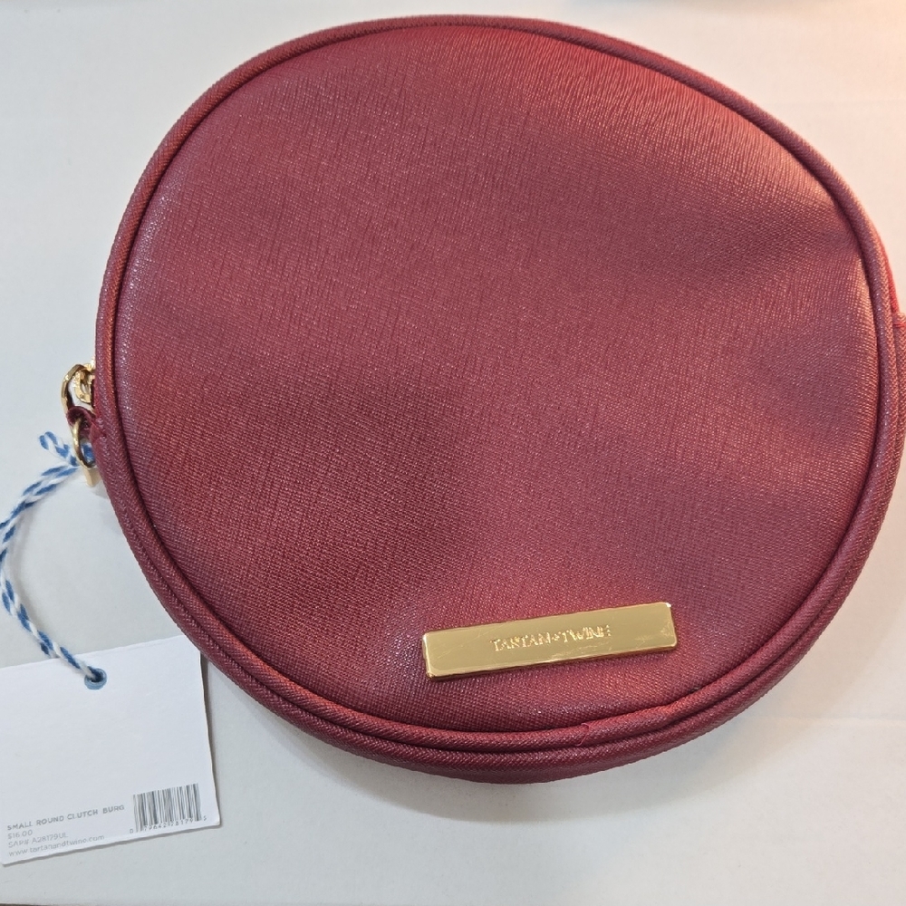 Tartan & Twine Women's Round Red Cosmetic Case Bundle
